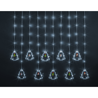 Гирлянда новогодняя светодиодная NAVIGATOR NGF-D034-02 бахрома елки и фигурки CW 3*0.6м IP20 Гирлянда новогодняя светодиодная NAVIGATOR NGF-D034-02 бахрома елки и фигурки CW 3*0.6м IP20