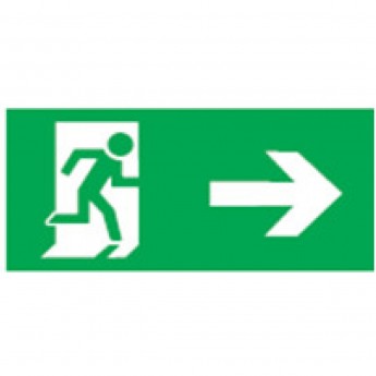 Аварийная наклейка NAVIGATOR серии NL-100x200W-E35 "Направление к эвакуационному выходу направо"