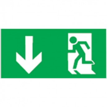 Аварийная наклейка NAVIGATOR серии NL-310H90NEF07-E40 "Направление к эвакуационному выходу налево вниз"