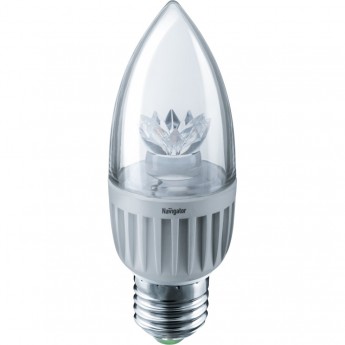 Светодиодная лампа NAVIGATOR серии NLL-C37-7-230-4K-E27-CL «свеча» Светодиодная лампа NAVIGATOR серии NLL-C37-7-230-4K-E27-CL «свеча»