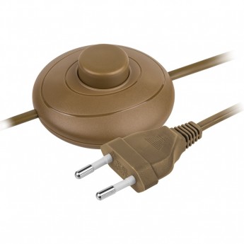 Шнур сетевой NAVIGATOR с выключателем серии NPS-FS01-170-2x0.5-BR 1.7M коричневый