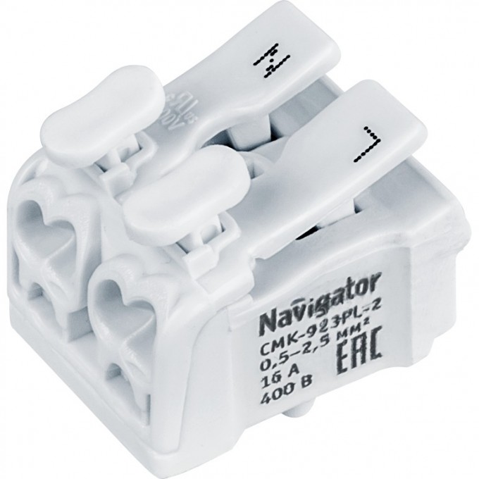 Монтажные пружинные клеммы NAVIGATOR NTC-CMK-923PL-2-50 Монтажные пружинные клеммы NAVIGATOR NTC-CMK-923PL-2-50